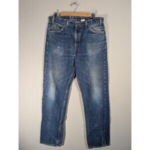 Levi's 505 Men Blue Orange Tab Straight Leg Jeans Sz 36 Western Cowboy Grunge